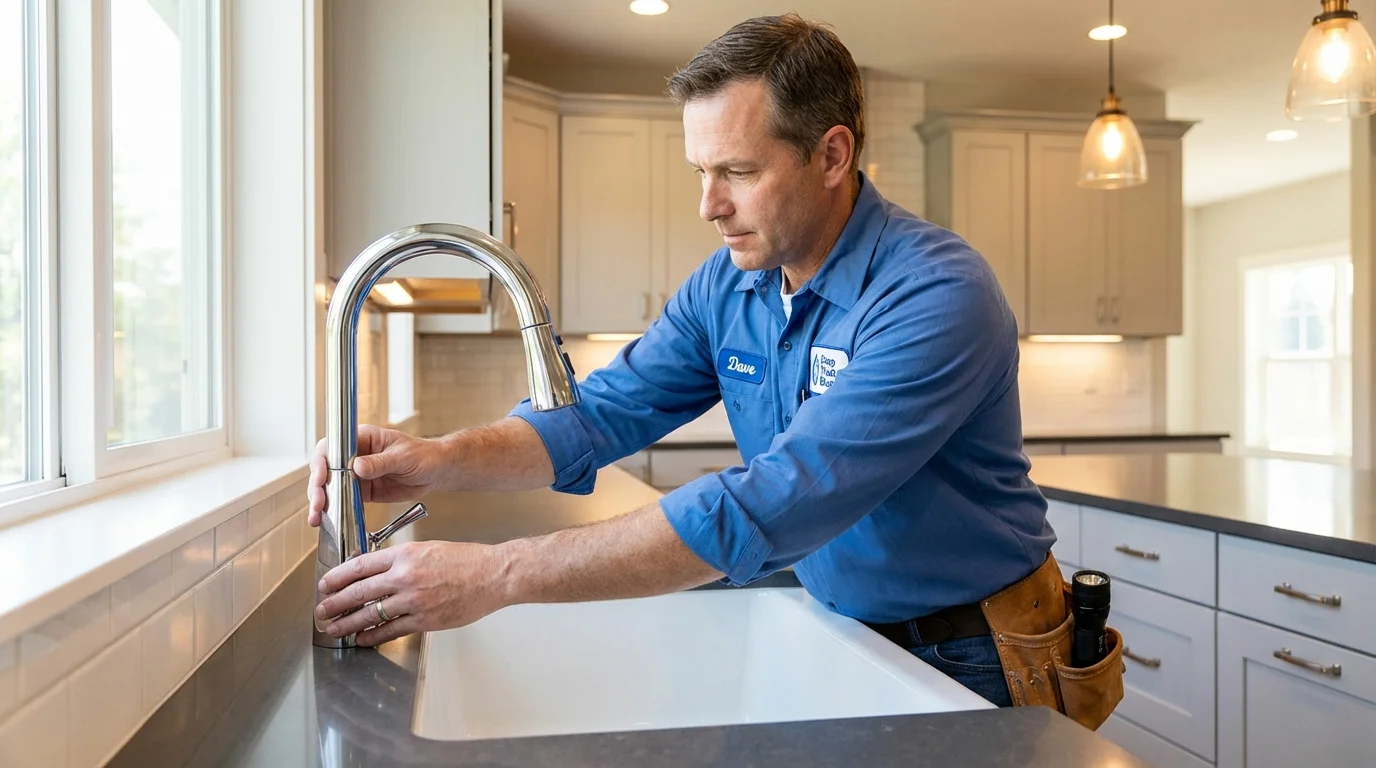 Kitchen faucet installation by Johns Plumbing LLC in Laurel
